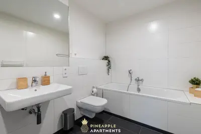 Ein Badezimmer in der Unterkunft PINEAPPLE APARTMENTS - Altstadt IV - 91qm - 1x free parking