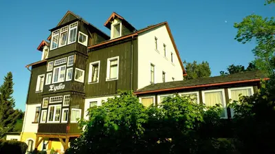 Das Gebäude in dem sich die Pension befindet