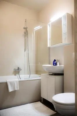 Ein Badezimmer in der Unterkunft alexxanders Apartments & Studios