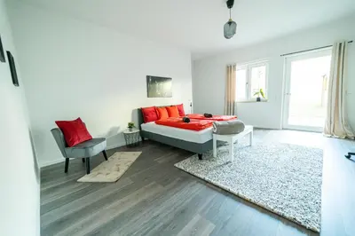 Ein Sitzbereich in der Unterkunft FullHouse - Dresden - A6 - Washing Machine - Terrace - Nespresso