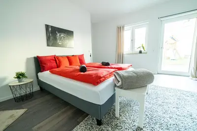 Ein Bett oder Betten in einem Zimmer der Unterkunft FullHouse - Dresden - A6 - Washing Machine - Terrace - Nespresso