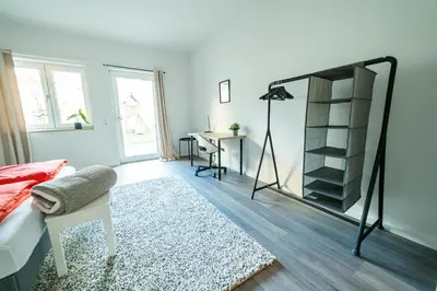 Ein Bett oder Betten in einem Zimmer der Unterkunft FullHouse - Dresden - A6 - Washing Machine - Terrace - Nespresso