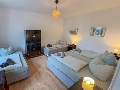 Ein Sitzbereich in der Unterkunft Haus Felsenruh
