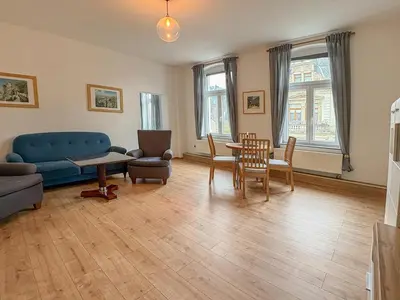 Ein Sitzbereich in der Unterkunft Haus Felsenruh