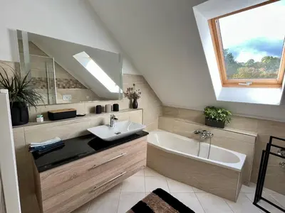 Ein Badezimmer in der Unterkunft Fewo Judith