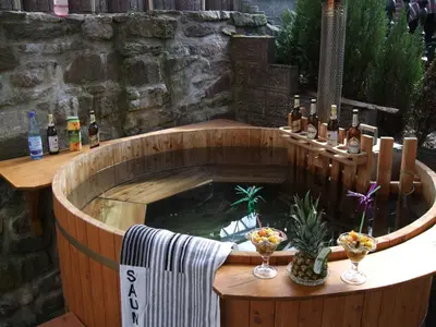 Getränke in der Unterkunft Gaststätte & Pension Alte Mühle