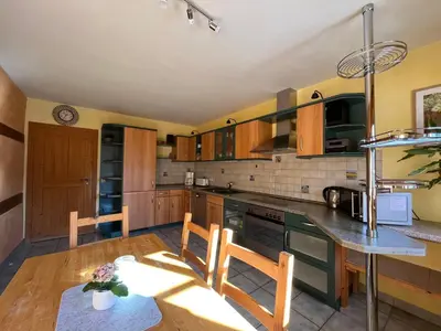 Küche/Küchenzeile in der Unterkunft Ferienwohnung im Erzgebirge