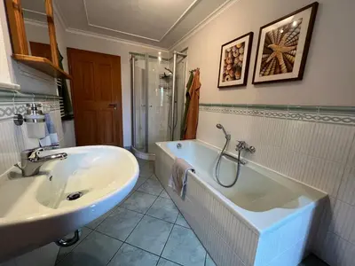 Ein Badezimmer in der Unterkunft Ferienwohnung im Erzgebirge