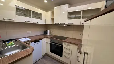 Küche/Küchenzeile in der Unterkunft Ferienwohnung zum Winterberg