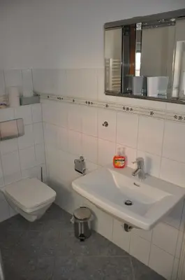Ein Badezimmer in der Unterkunft Ferienwohnung an der Elbe