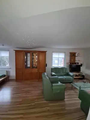 Ein Sitzbereich in der Unterkunft Haus Fernblick