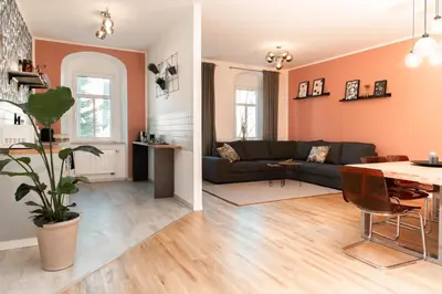 Ein Sitzbereich in der Unterkunft Stilvolles Apartment direkt am Markt - Netflix, Nespresso