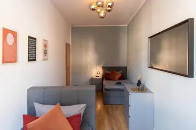 Ein Sitzbereich in der Unterkunft Stilvolles Apartment direkt am Markt - Netflix, Nespresso