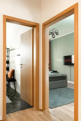 Ein Bett oder Betten in einem Zimmer der Unterkunft Stilvolles Apartment direkt am Markt - Netflix, Nespresso