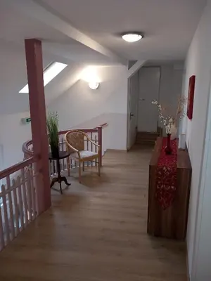 Ein Sitzbereich in der Unterkunft Hotel Eintracht