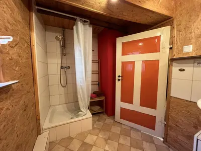 Ein Badezimmer in der Unterkunft Ferienwohnung 