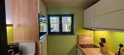 Küche/Küchenzeile in der Unterkunft Ferienwohnung Sächsische Schweiz Kurort Rathen