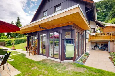 Ein Garten an der Unterkunft Ferienwohnung Sächsische Schweiz Kurort Rathen