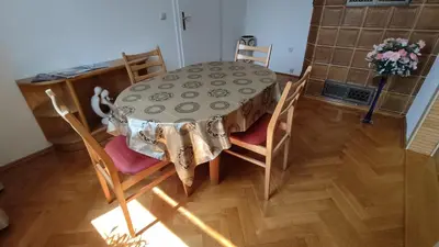 Küche/Küchenzeile in der Unterkunft Ferienwohnung Eppendorf