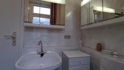 Ein Badezimmer in der Unterkunft Ferienwohnung Eppendorf