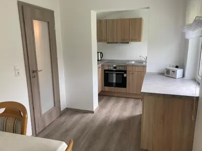 Küche/Küchenzeile in der Unterkunft Ferienwohnung 