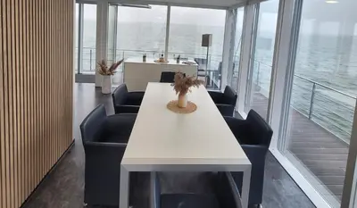 Ein Sitzbereich in der Unterkunft Ferienhaus Water