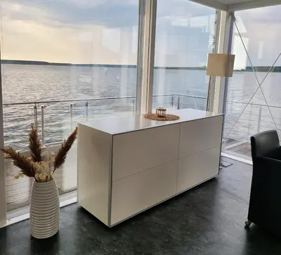 Ein Sitzbereich in der Unterkunft Ferienhaus Water
