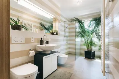 Ein Badezimmer in der Unterkunft Stilvolle 4-Raumwohnung in zentraler Lage