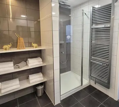 Ein Badezimmer in der Unterkunft Ferienhaus Sky