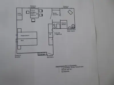 Grundriss der Unterkunft Apartment Rumrich