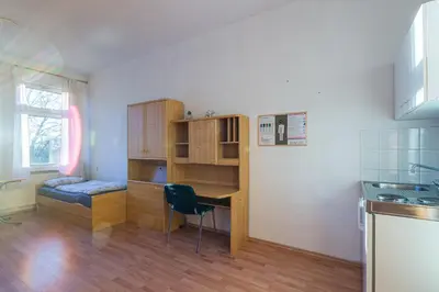 Küche/Küchenzeile in der Unterkunft Apartmenthaus in Chemnitz für Monteure