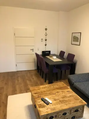 Ein Sitzbereich in der Unterkunft Ferienwohnung Zimmermann