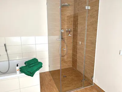 Ein Badezimmer in der Unterkunft Apartement am Schloss Pillnitz