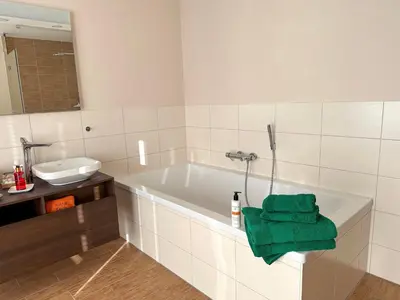 Ein Badezimmer in der Unterkunft Apartement am Schloss Pillnitz