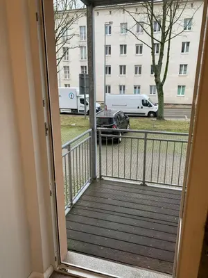 Grundriss der Unterkunft 40 qm Appartment Parkplatz, Balkon,Netflix, Prime