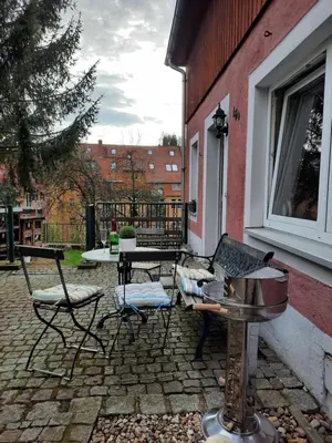 Ein Balkon oder eine Terrasse in der Unterkunft Urlaub im Friseursalon