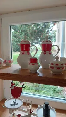 Kaffee-/Teezubehör in der Unterkunft NEU! Ferienwohnung Böhlitz Neun