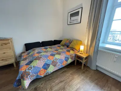 Ein Bett oder Betten in einem Zimmer der Unterkunft Bergblick Apartment Sächsische Schweiz