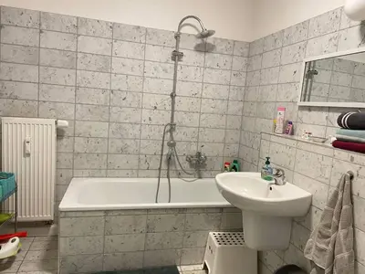 Ein Badezimmer in der Unterkunft Bergblick Apartment Sächsische Schweiz