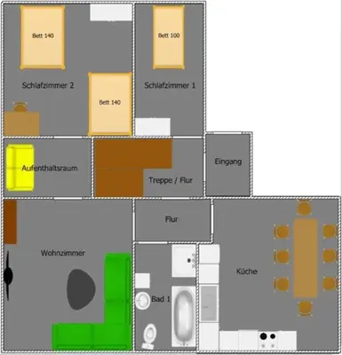 Grundriss der Unterkunft BIG Apartment BaLi