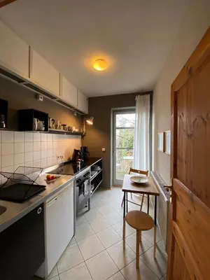 Küche/Küchenzeile in der Unterkunft Apartments Dresden Neustadt Apartment LOUISE