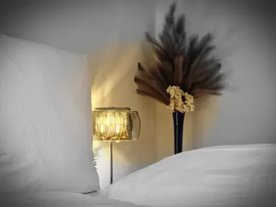 Ein Bett oder Betten in einem Zimmer der Unterkunft Villa Caggiati