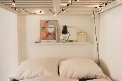 Ein Bett oder Betten in einem Zimmer der Unterkunft Haus Hummel Ferienwohnung Dora