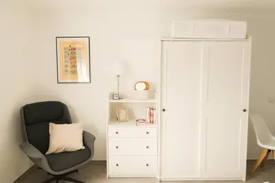 Ein Sitzbereich in der Unterkunft Haus Hummel Ferienwohnung Anne