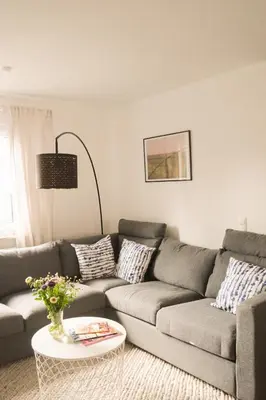 Ein Sitzbereich in der Unterkunft Haus Hummel Ferienwohnung Anne