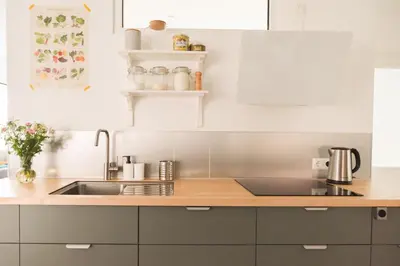 Küche/Küchenzeile in der Unterkunft Haus Hummel Ferienwohnung Anne