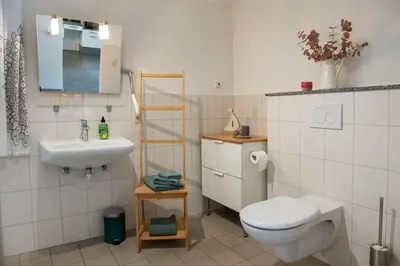 Ein Badezimmer in der Unterkunft NEU! Ferienwohnung Andreas Radebeul