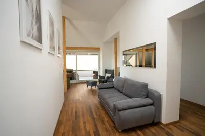 Ein Sitzbereich in der Unterkunft Hochwertiges Apartment / 120m² / Dachterrasse / Parking