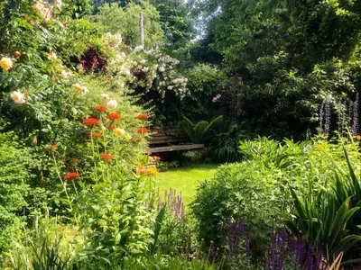 Ein Garten an der Unterkunft Fährmannshof im Elbtal