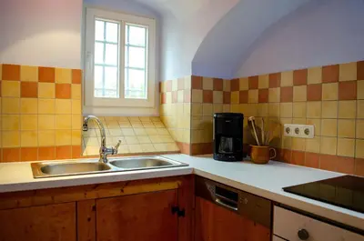 Küche/Küchenzeile in der Unterkunft Fährmannshof im Elbtal